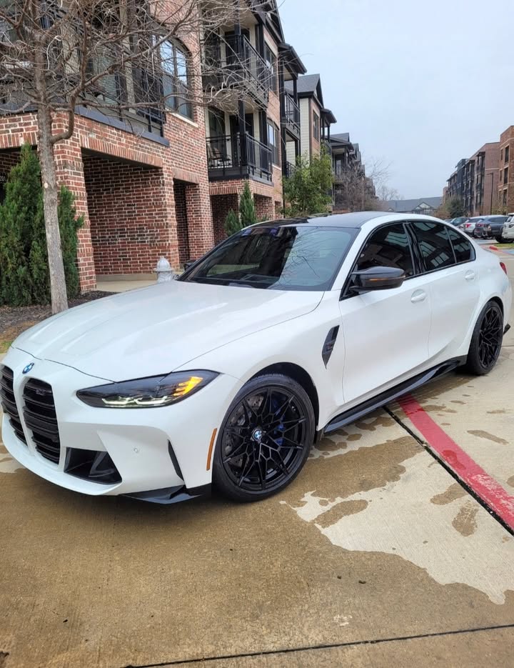 White sedan detailed by Detail Masters
